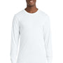 Port & Company Mens Core Long Sleeve Crewneck T-Shirt - White