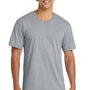 Port & Company Mens Core Short Sleeve V-Neck T-Shirt - Heather Grey
