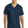 Port & Company Mens Core Short Sleeve V-Neck T-Shirt - Navy Blue