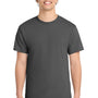 Port & Company Mens Core Short Sleeve Crewneck T-Shirt - Coal Grey - NEW