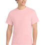 Port & Company Mens Core Short Sleeve Crewneck T-Shirt - Pale Blush Pink - NEW