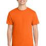 Port & Company Mens Core Short Sleeve Crewneck T-Shirt - Safety Orange - NEW