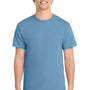 Port & Company Mens Core Short Sleeve Crewneck T-Shirt - Tundra Blue - NEW