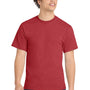 Port & Company Mens Core Short Sleeve Crewneck T-Shirt - Heather Red - NEW