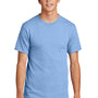 Port & Company Mens Core Short Sleeve Crewneck T-Shirt - Light Blue