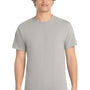 Port & Company Mens Core Short Sleeve Crewneck T-Shirt - Silver Grey - NEW