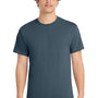 Port & Company Mens Core Short Sleeve Crewneck T-Shirt - Steel Blue - NEW