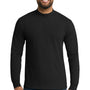 Port & Company Mens Essential Long Sleeve Mock Neck T-Shirt - Jet Black
