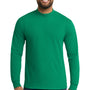 Port & Company Mens Essential Long Sleeve Mock Neck T-Shirt - Kelly Green