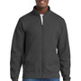 Port & Company Mens Core Fleece Full Zip Sweatshirt w/ Pockets - Heather Dark Grey