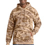 Port & Company Mens Core Pill Resistant Fleece Hooded Sweatshirt Hoodie w/ Pouch Pocket - Desert Camo