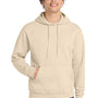 Port & Company Mens Core Pill Resistant Fleece Hooded Sweatshirt Hoodie w/ Pouch Pocket - Cream - NEW