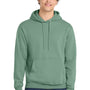 Port & Company Mens Core Pill Resistant Fleece Hooded Sweatshirt Hoodie w/ Pouch Pocket - Laurel Green - NEW