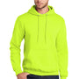 Port & Company Mens Core Pill Resistant Fleece Hooded Sweatshirt Hoodie w/ Pouch Pocket - Safety Green