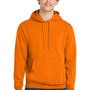 Port & Company Mens Core Pill Resistant Fleece Hooded Sweatshirt Hoodie w/ Pouch Pocket - Tennessee Orange - NEW