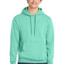 Port & Company Mens Core Pill Resistant Fleece Hooded Sweatshirt Hoodie w/ Pouch Pocket - True Celadon Blue - NEW