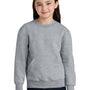 Port & Company Youth Core Fleece Crewneck Sweatshirt w/ Pouch Pocket - Heather Grey - COMING SOON