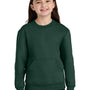 Port & Company Youth Core Fleece Crewneck Sweatshirt w/ Pouch Pocket - Dark Green - COMING SOON