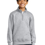 Port & Company Youth Core Fleece 1/4 Zip Sweatshirt - Heather Grey