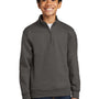 Port & Company Youth Core Fleece 1/4 Zip Sweatshirt - Charcoal Grey
