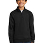 Port & Company Youth Core Fleece 1/4 Zip Sweatshirt - Jet Black