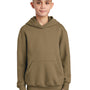 Port & Company Youth Core Pill Resistant Fleece Hooded Sweatshirt Hoodie w/ Pouch Pocket - Coyote Brown
