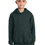Port & Company Youth Core Pill Resistant Fleece Hooded Sweatshirt Hoodie w/ Pouch Pocket - Dark Green