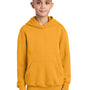 Port & Company Youth Core Pill Resistant Fleece Hooded Sweatshirt Hoodie w/ Pouch Pocket - Gold