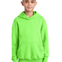 Port & Company Youth Core Pill Resistant Fleece Hooded Sweatshirt Hoodie w/ Pouch Pocket - Neon Green