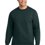 Port & Company Mens Essential Pill Resistant Fleece Crewneck Sweatshirt - Dark Green
