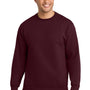 Port & Company Mens Essential Pill Resistant Fleece Crewneck Sweatshirt - Maroon