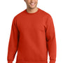 Port & Company Mens Essential Pill Resistant Fleece Crewneck Sweatshirt - Orange