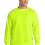 Port & Company Mens Essential Pill Resistant Fleece Crewneck Sweatshirt - Safety Green