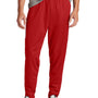 Sport-Tek Mens Moisture Wicking Travel Pants w/ Pockets - Deep Red/White