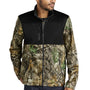 Russell Outdoors Mens Realtree Atlas Water Resistant Colorblock Full Zip Soft Shell Jacket - Deep Black/Realtree Edge Camo