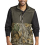 Russell Outdoors Mens Realtree Atlas Water Resistant Colorblock Full Zip Soft Shell Vest - Cargo Brown/Realtree Edge Camo
