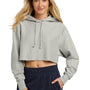 Champion Womens Reverse Weave Cropped Cut Off Hooded Sweatshirt Hoodie - Oxford Grey