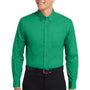 Port Authority Mens Easy Care Wrinkle Resistant Long Sleeve Button Down Shirt w/ Pocket - Court Green