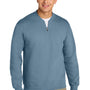 Gildan Mens Softstyle Fleece 1/4 Zip Sweatshirt - Stone Blue - COMING SOON
