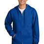Gildan Mens Softstyle Fleece Full Zip Hooded Sweatshirt Hoodie w/ Pockets - Royal Blue