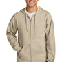 Gildan Mens Softstyle Fleece Full Zip Hooded Sweatshirt Hoodie w/ Pockets - Sand Brown