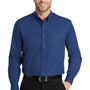 CornerStone Mens SuperPro Stain Resistant Long Sleeve Button Down Shirt w/ Pocket - Royal Blue - Closeout