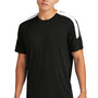 Sport-Tek Mens Moisture Wicking Competitor United Short Sleeve Crewneck T-Shirt - Black/White
