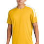Sport-Tek Mens Moisture Wicking Competitor United Short Sleeve Crewneck T-Shirt - Gold/White