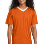 Sport-Tek Mens Moisture Wicking Competitor United Short Sleeve V-Neck T-Shirt - Deep Orange/White