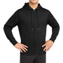 Sport-Tek Mens Sport-Wick Moisture Wicking Fleece Full Zip Hooded Sweatshirt Hoodie w/ Pouch Pocket - Black