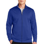 Sport-Tek Mens Sport-Wick Moisture Wicking Fleece Full Zip Sweatshirt w/ Pockets - True Royal Blue