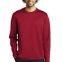 Sport-Tek Mens Moisture Wicking Fleece Crewneck Sweatshirt - Deep Red - Closeout