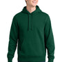 Sport-Tek Mens Shrink Resistant Fleece Hooded Sweatshirt Hoodie w/ Pouch Pocket - Forest Green