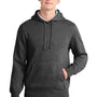 Sport-Tek Mens Shrink Resistant Fleece Hooded Sweatshirt Hoodie w/ Pouch Pocket - Heather Graphite Grey